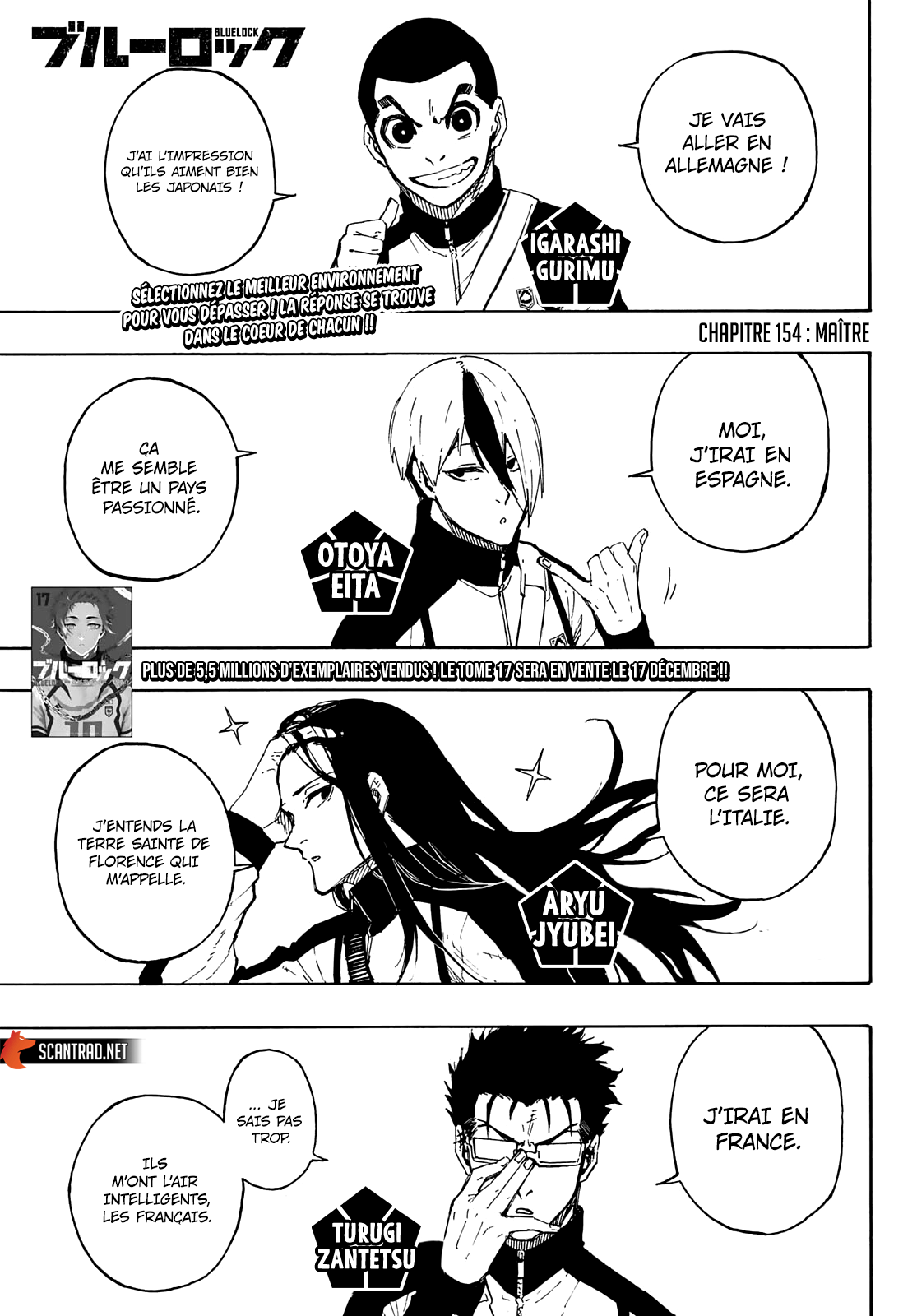 Blue Lock Chapitre 154 - Page 1