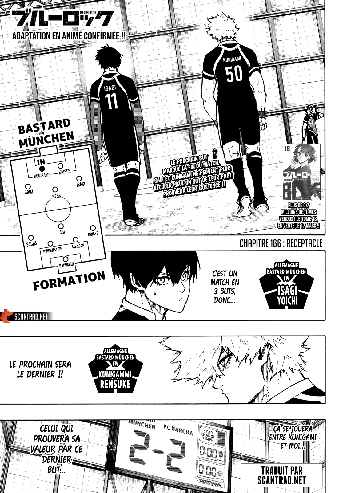 Blue Lock Chapitre 166 - Page 1