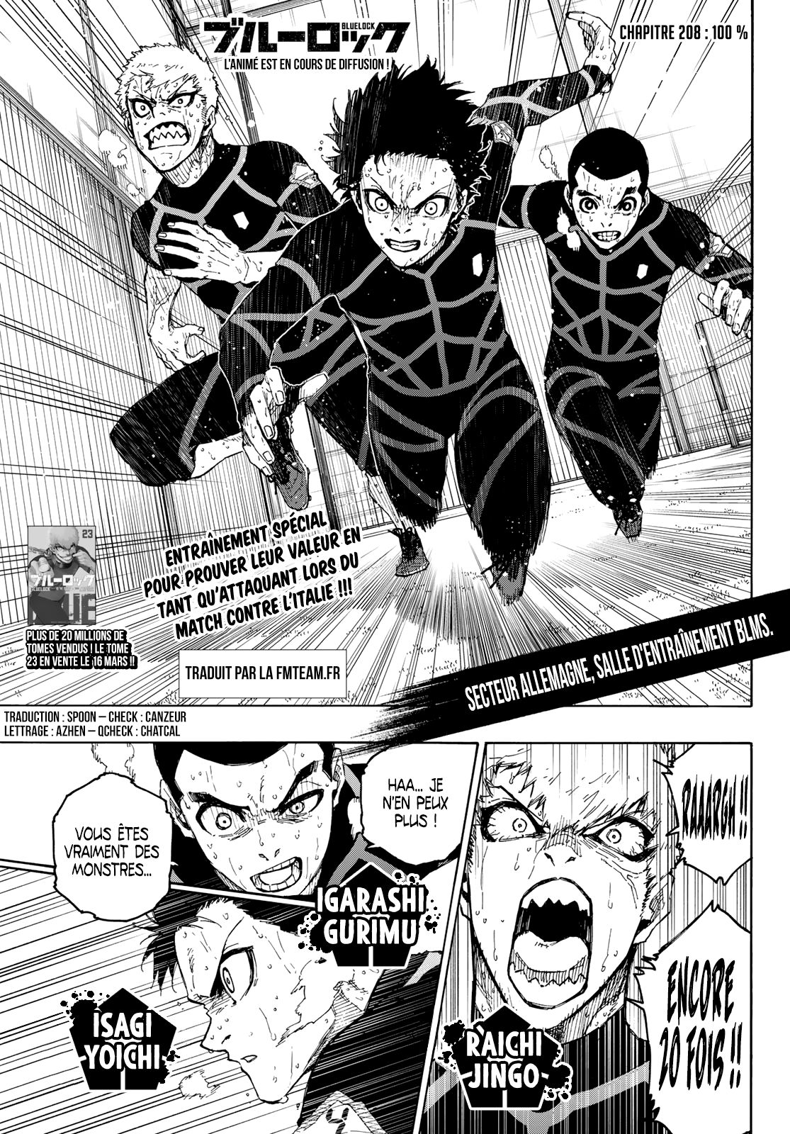 Blue Lock Chapitre 208 - Page 1