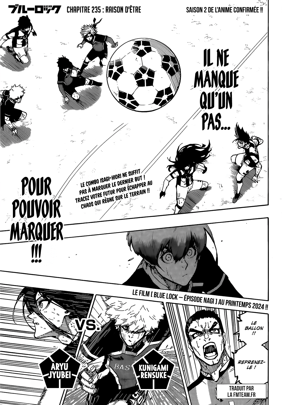 Blue Lock Chapitre 235 - Page 1