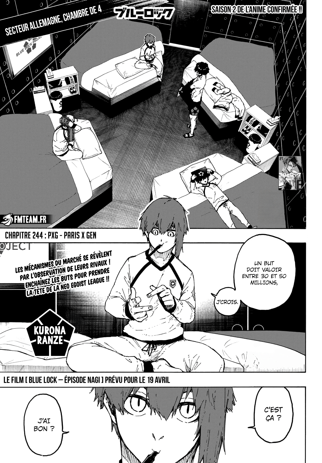 Blue Lock Chapitre 244 - Page 1
