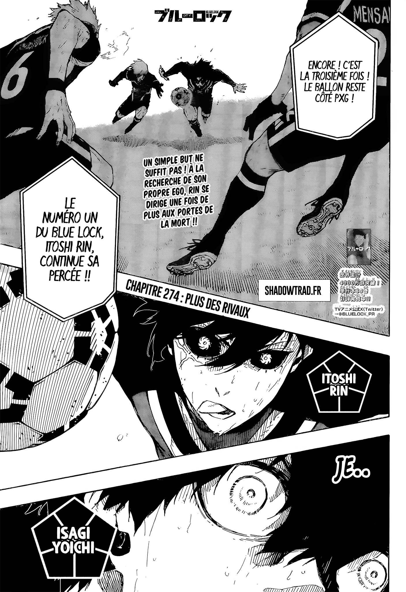 Blue Lock Chapitre 274 - Page 1