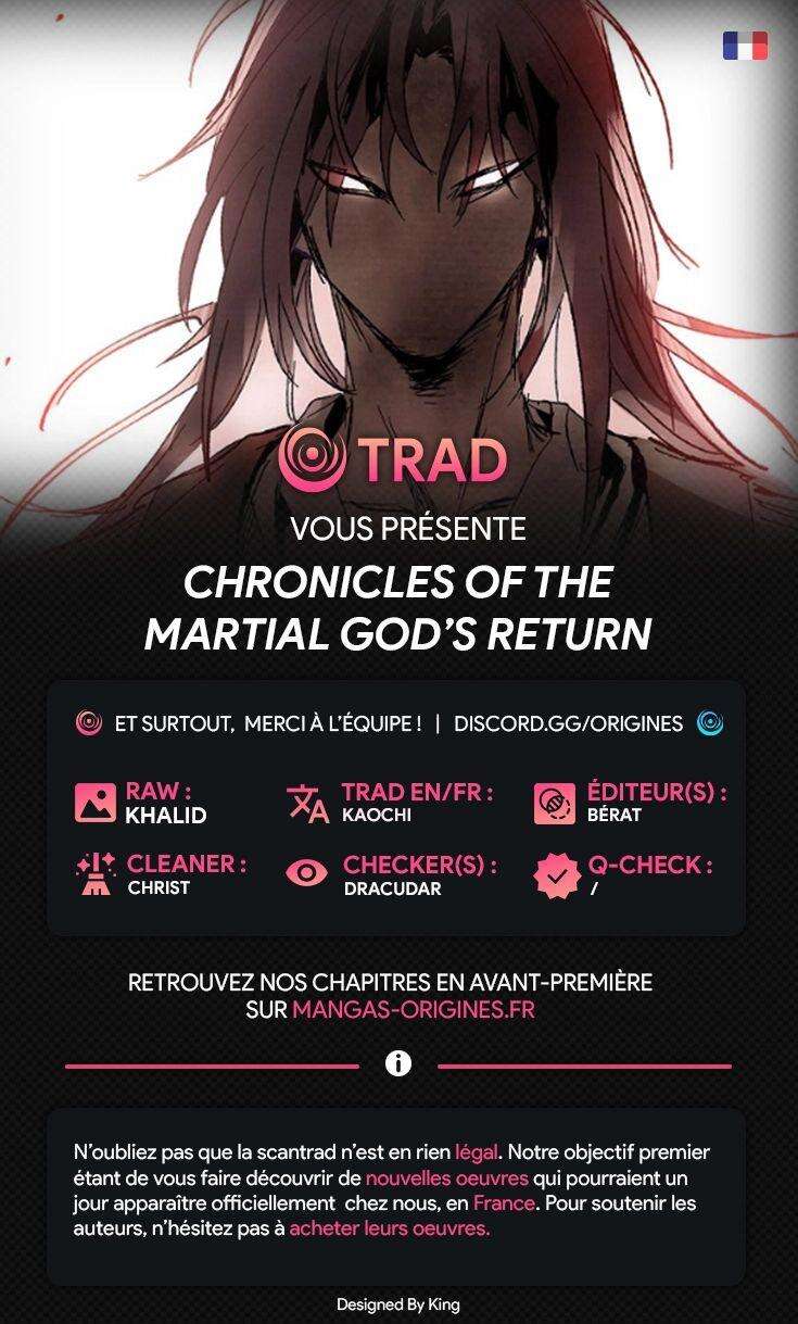 Chronicles of the Martial God’s Return Chapitre 2 - Page 1