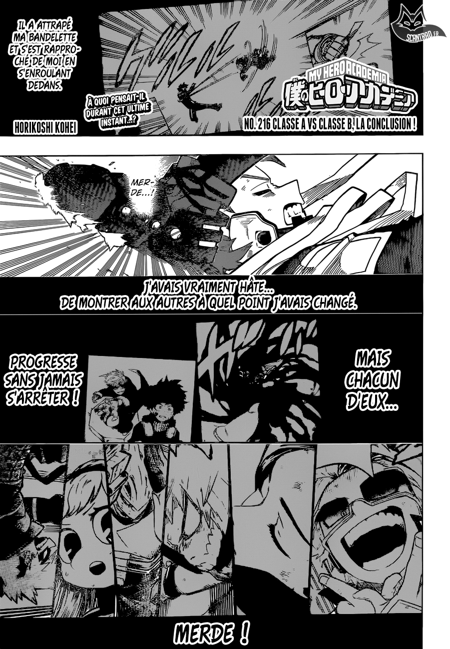 My Hero Academia Chapitre 216 - Page 1