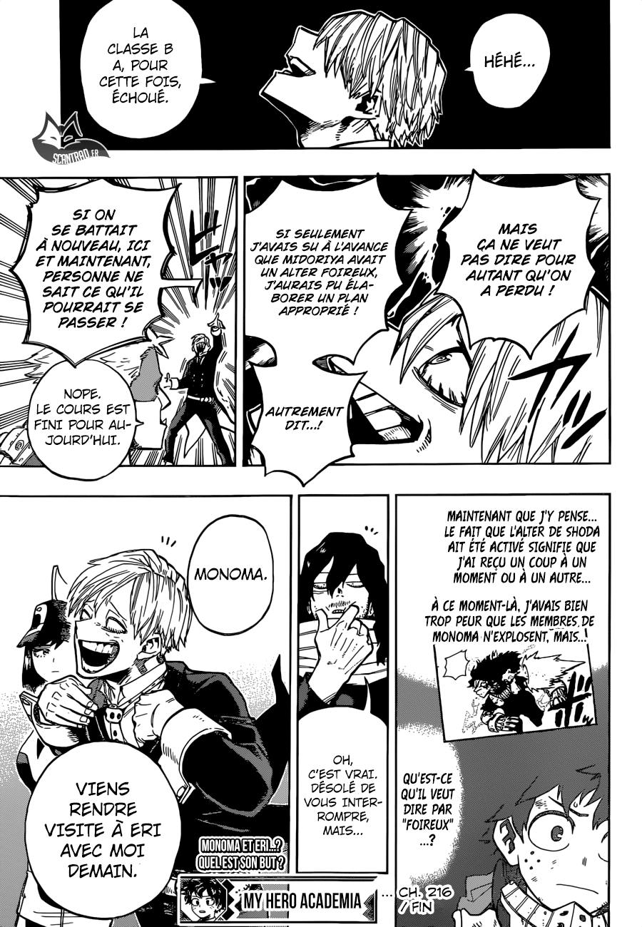 My Hero Academia Chapitre 216 - Page 13