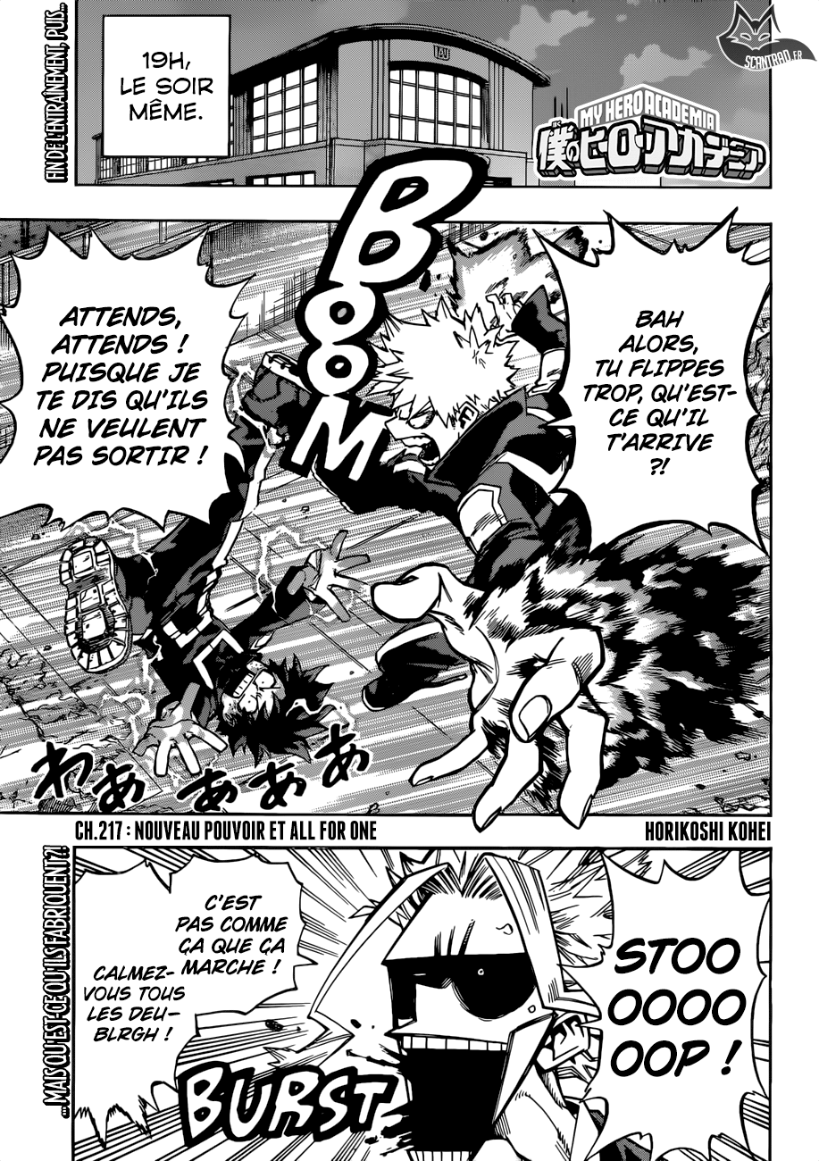 My Hero Academia Chapitre 217 - Page 1