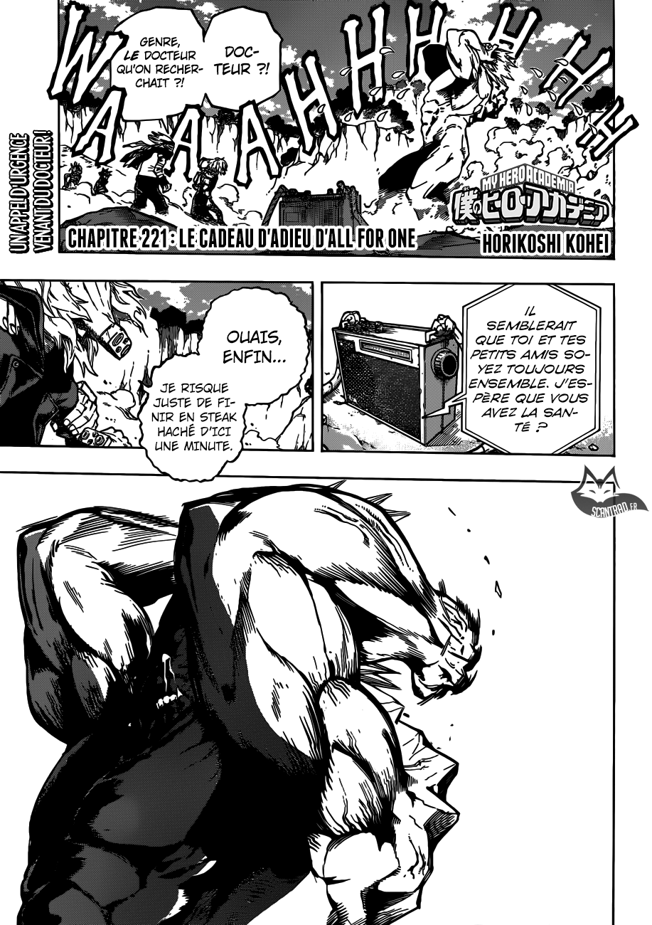 My Hero Academia Chapitre 221 - Page 1