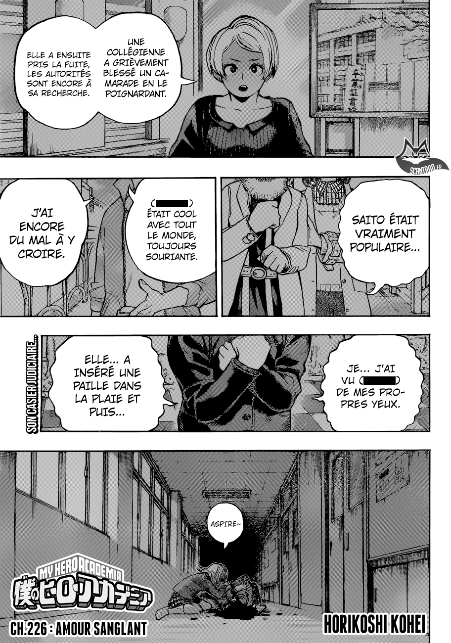 My Hero Academia Chapitre 226 - Page 1