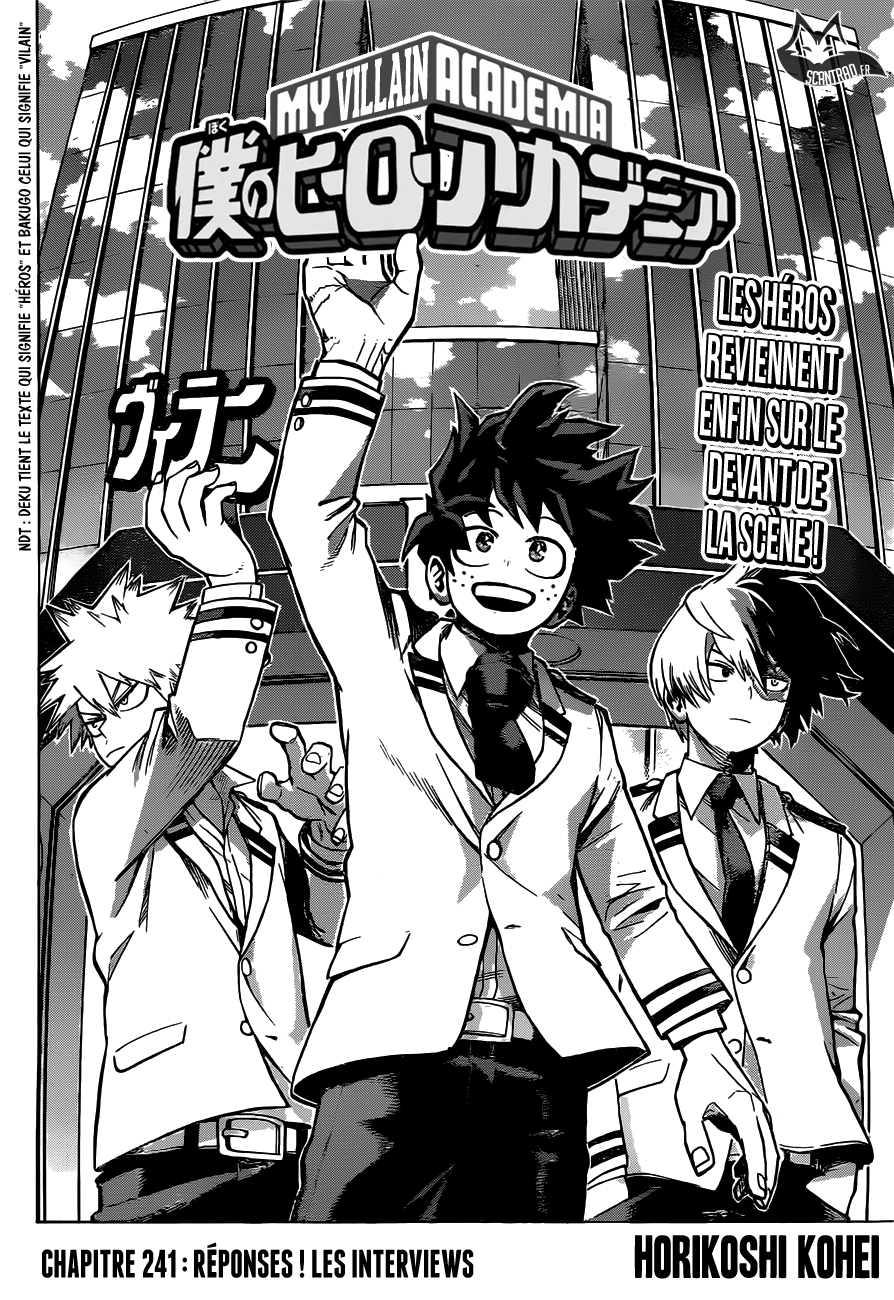 My Hero Academia Chapitre 241 - Page 2