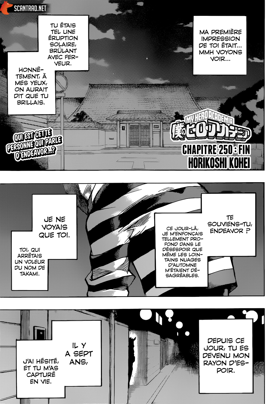 My Hero Academia Chapitre 250 - Page 1