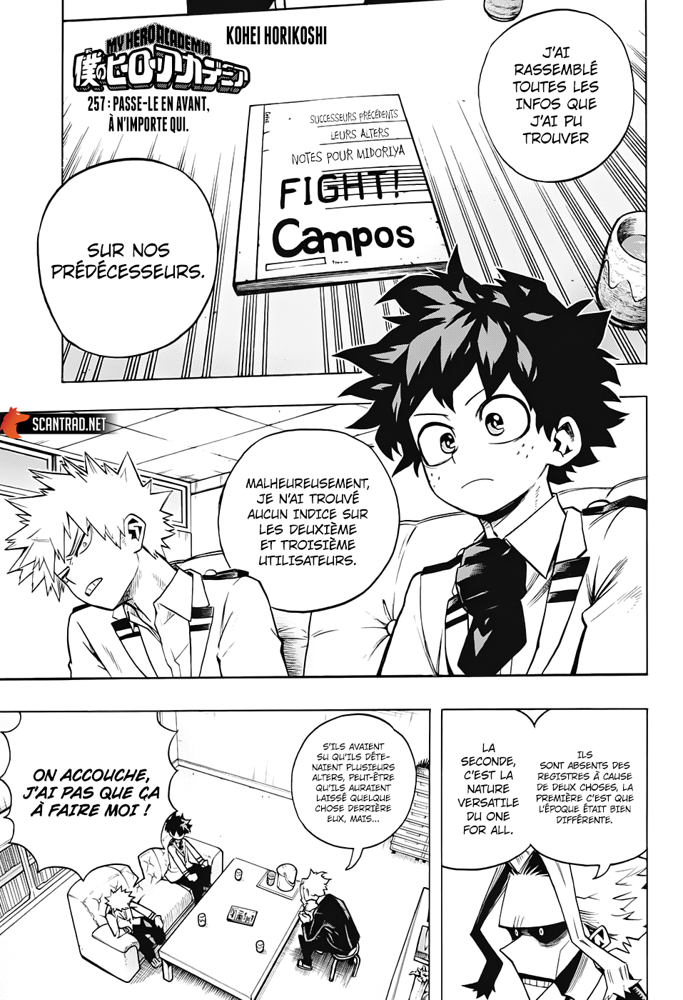 My Hero Academia Chapitre 257 - Page 1