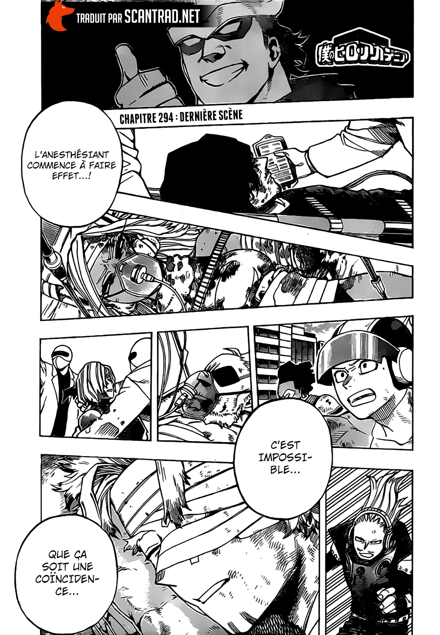 My Hero Academia Chapitre 294 - Page 1