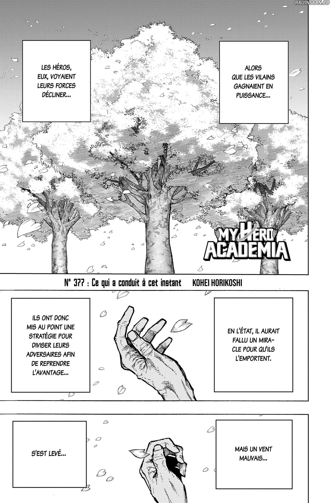 My Hero Academia Chapitre 377 - Page 1