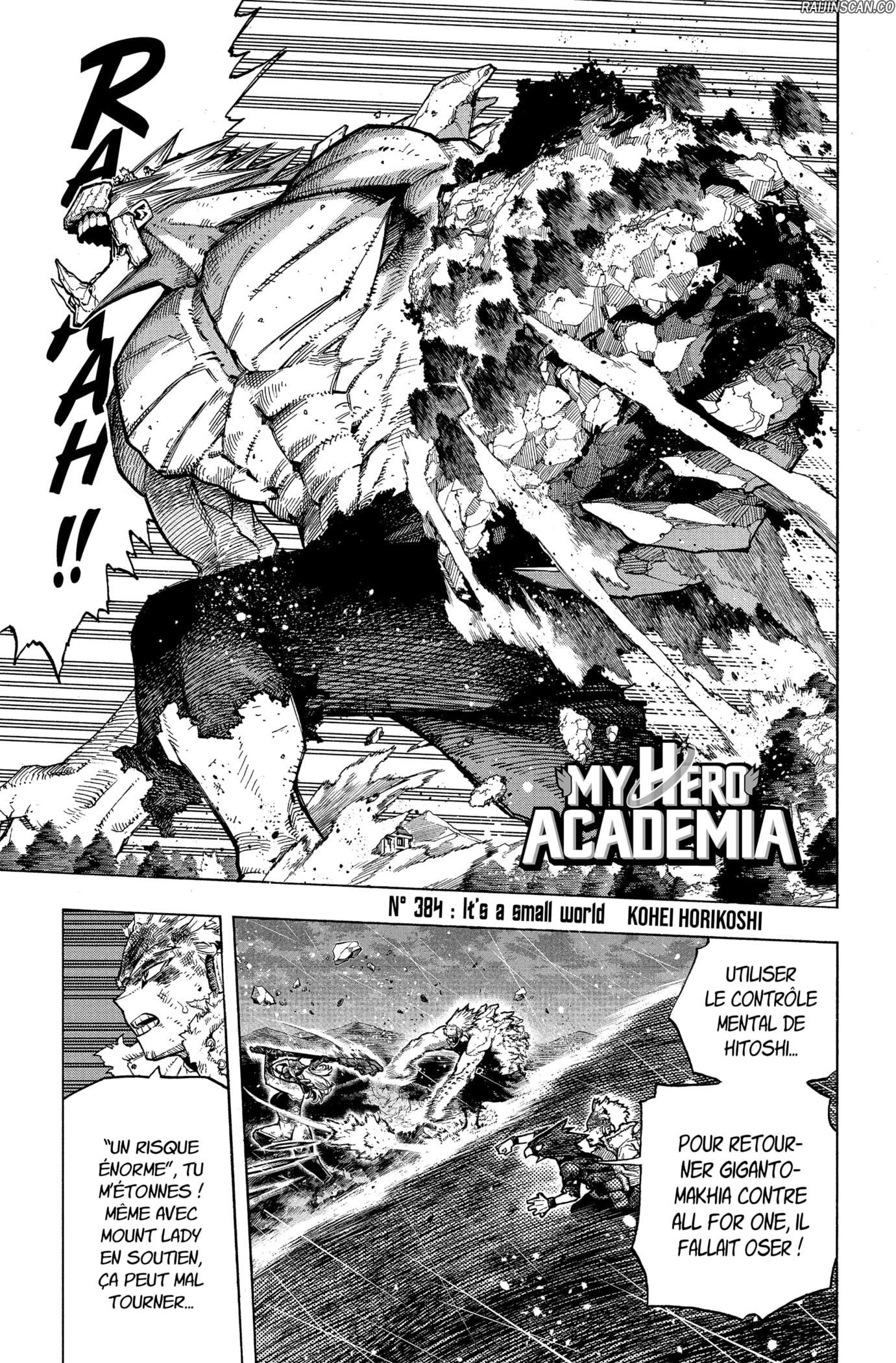 My Hero Academia Chapitre 384 - Page 1