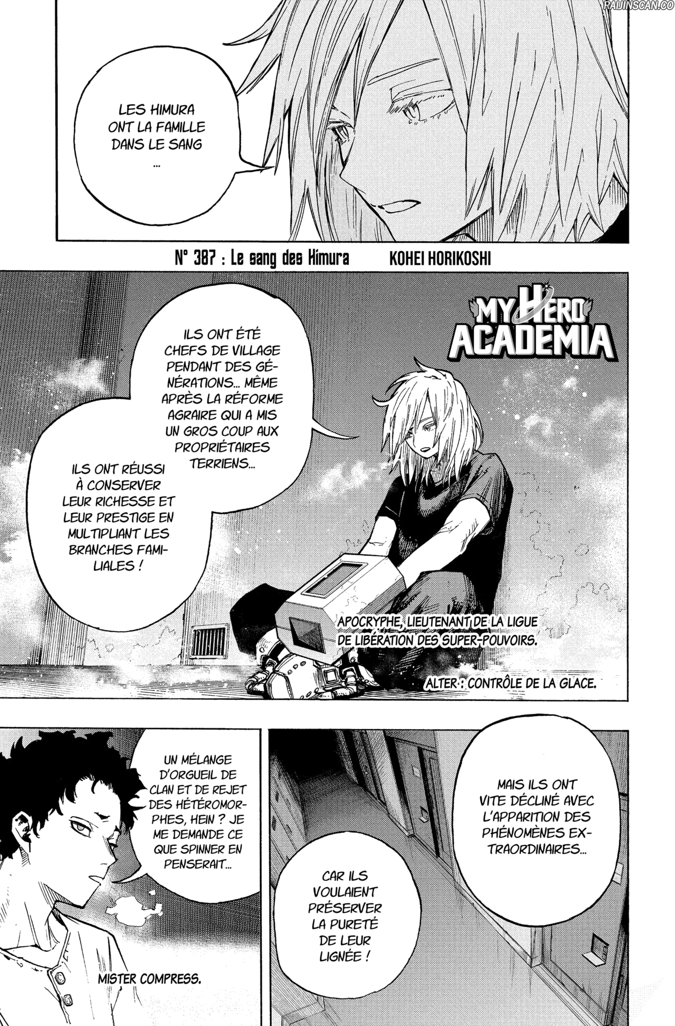 My Hero Academia Chapitre 387 - Page 2