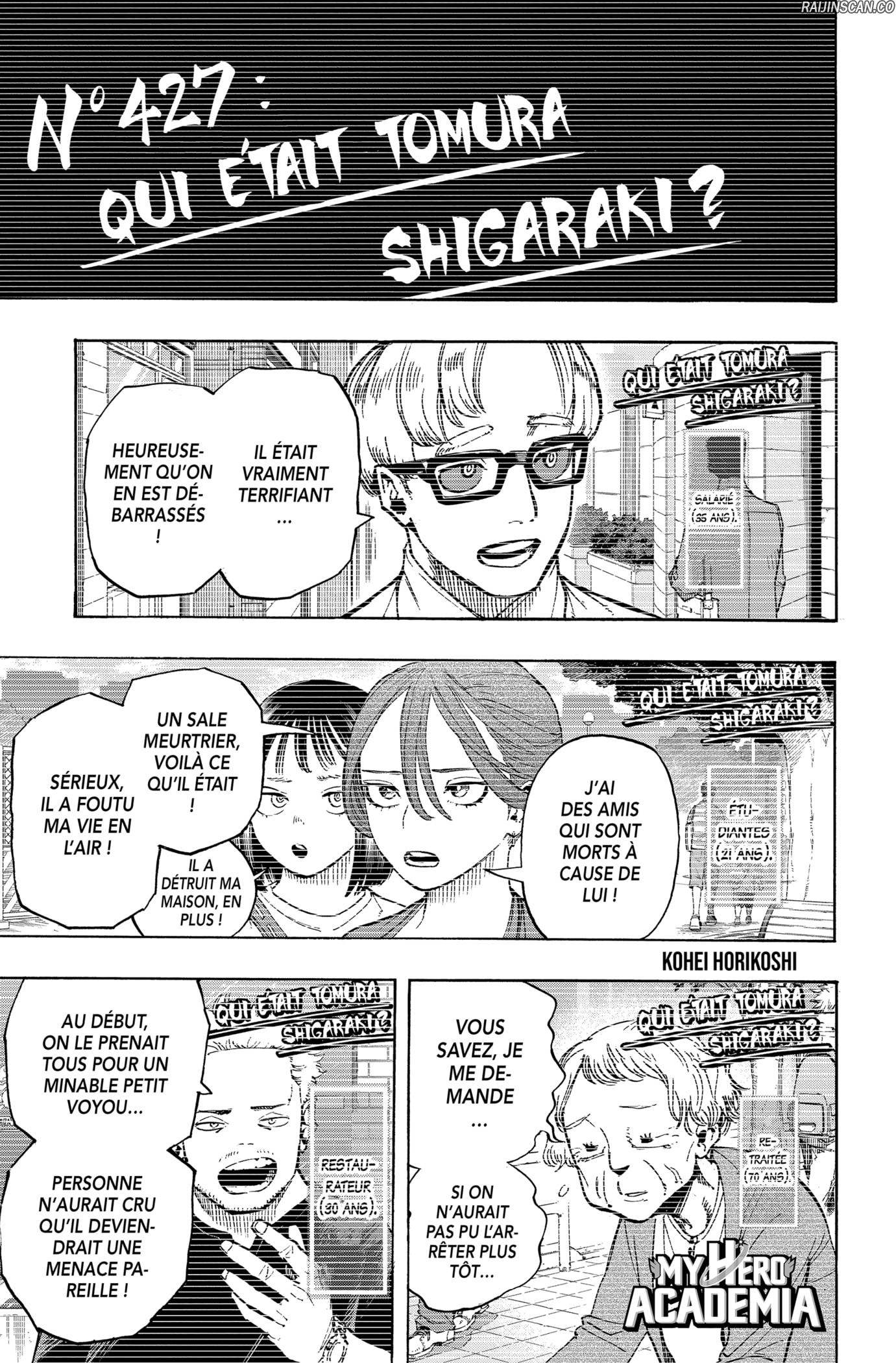 My Hero Academia Chapitre 427 - Page 1