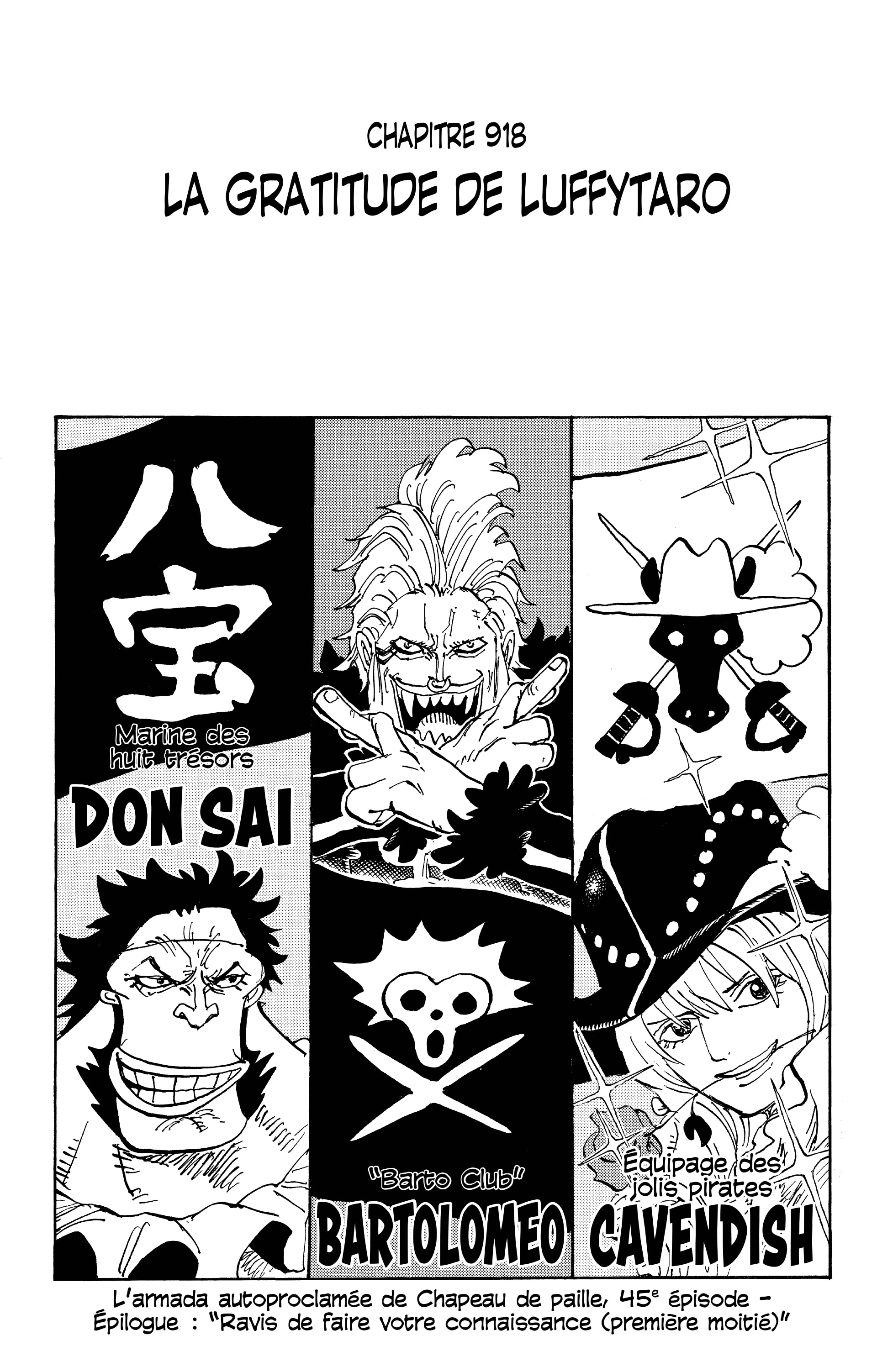 One Piece Chapitre 918 - Page 1