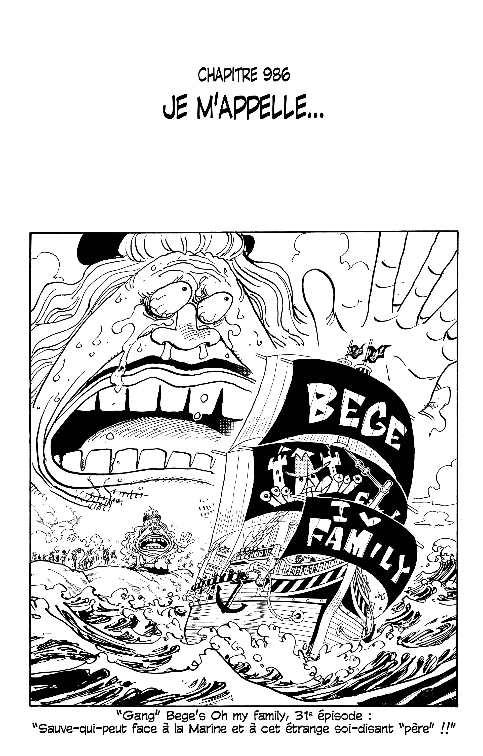 One Piece Chapitre 986 - Page 1