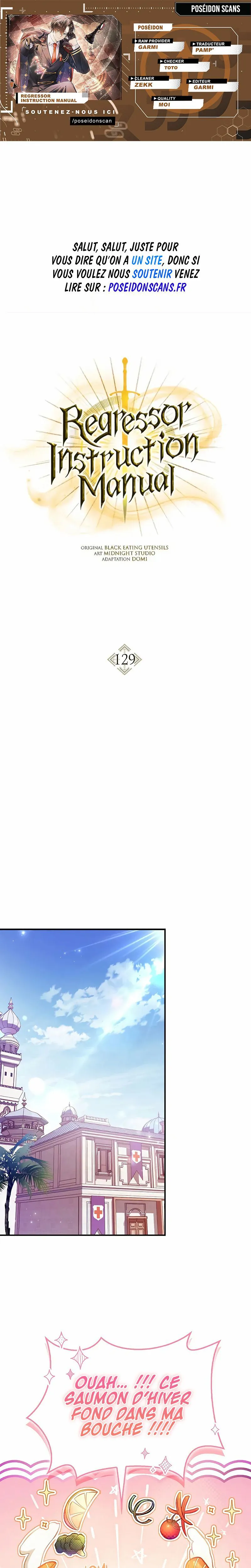 Regressor Instruction Manual Chapitre 129 - Page 1