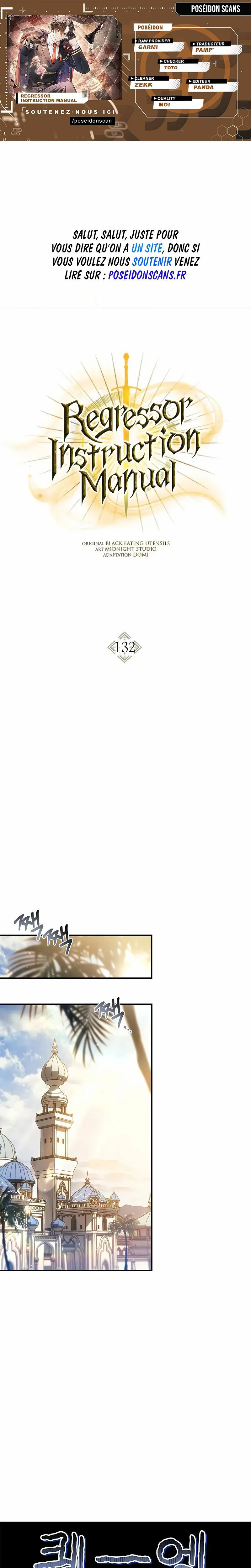 Regressor Instruction Manual Chapitre 132 - Page 1