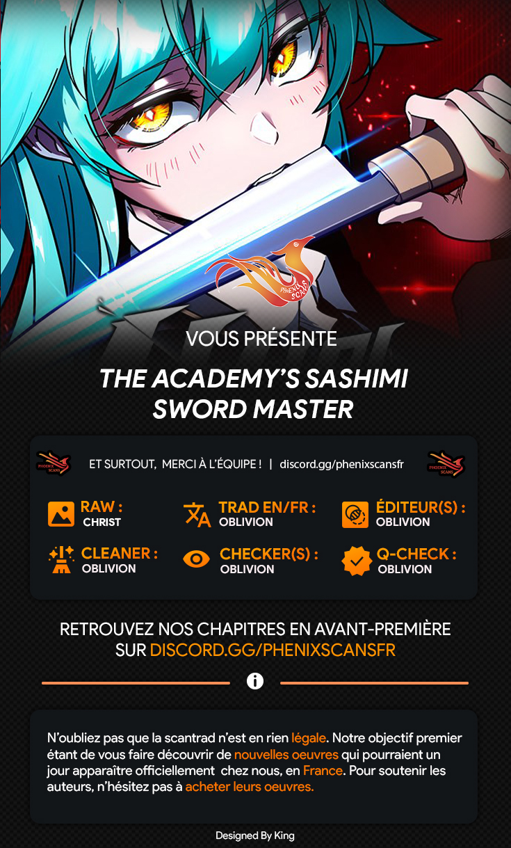 The academy’s sashimi sword master Chapitre 27 - Page 1