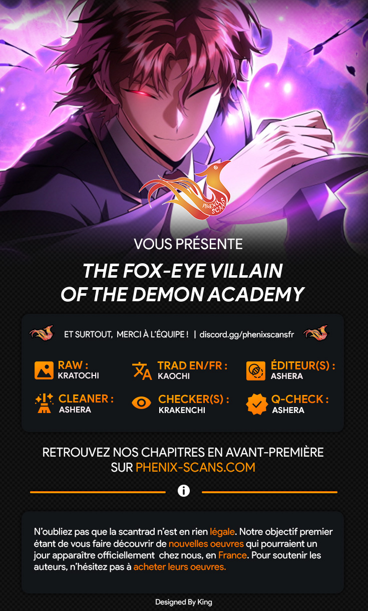 The Fox-Eyed Villain of the Demon Academy Chapitre 44 - Page 1
