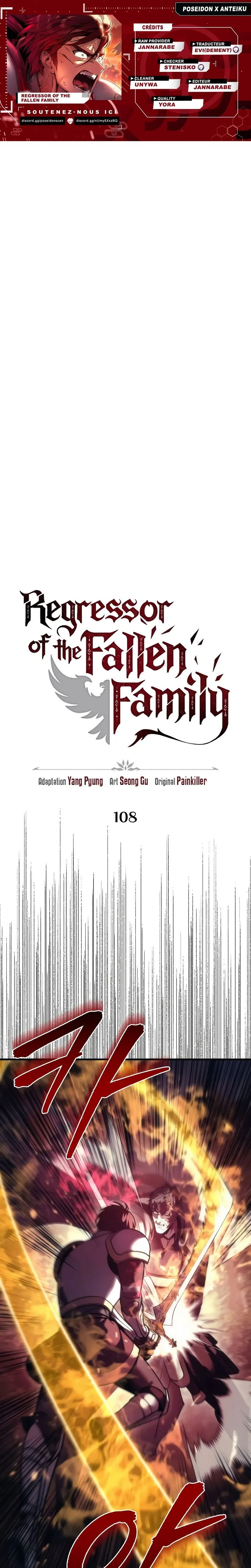 The Regressor Of The Fallen Family Chapitre 108 - Page 1